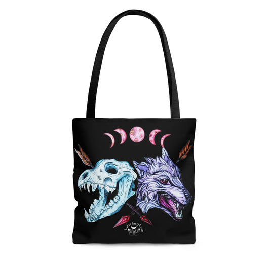 Blood Moon Wolf Tote Bag