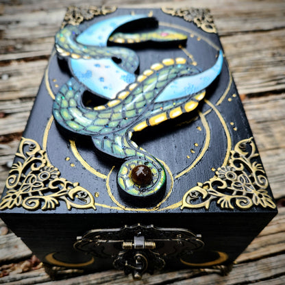 Green Snake and Moon Hidden Key Box