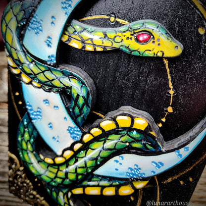 Green Snake and Moon Hidden Key Box