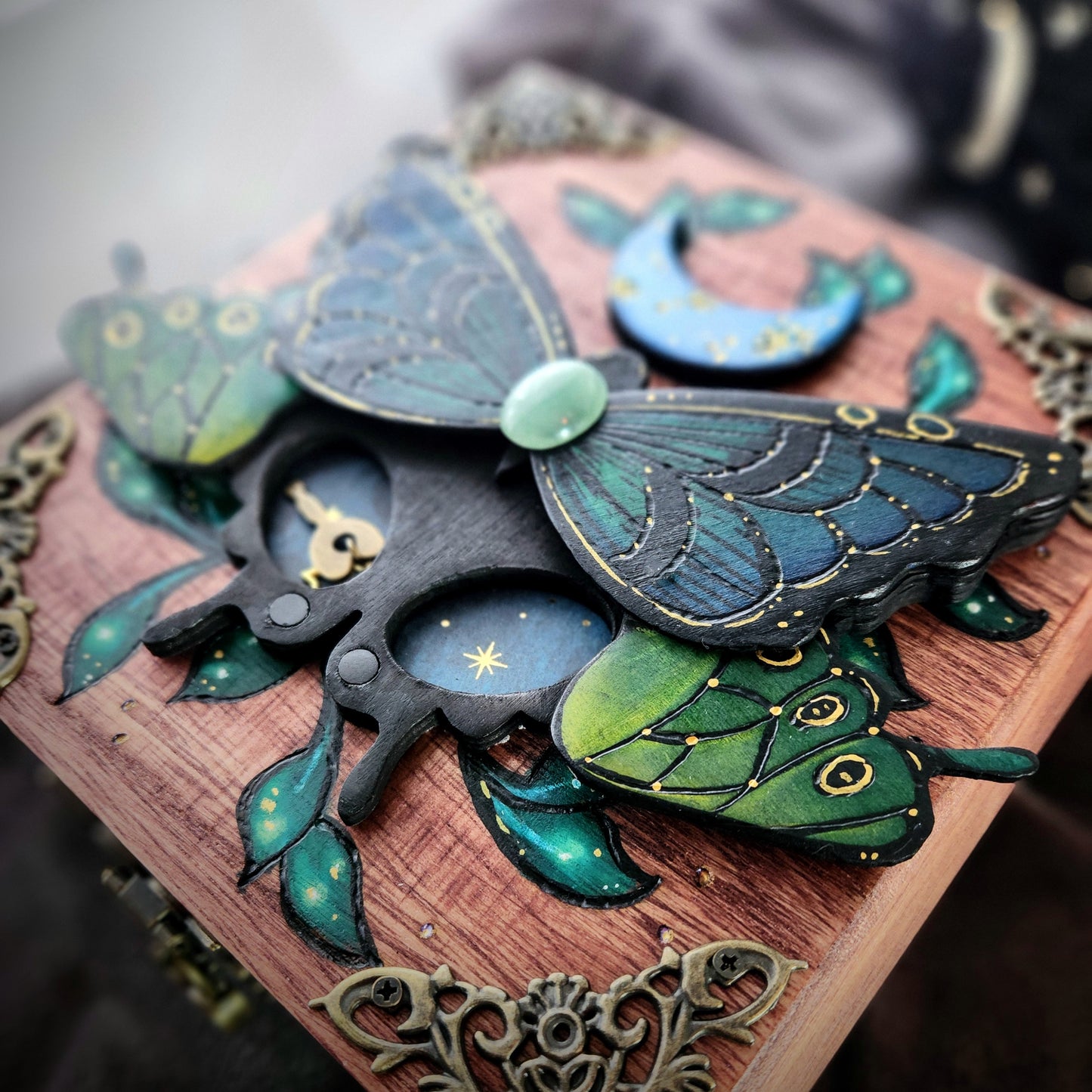 Leafy Butterfly Hidden Key Box