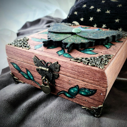 Leafy Butterfly Hidden Key Box