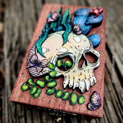 Cactus Skull Hidden Key Box Made to Order