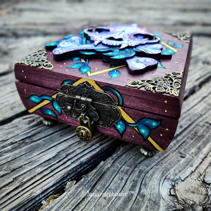 Cat Skull Hidden Key Box Made to Order