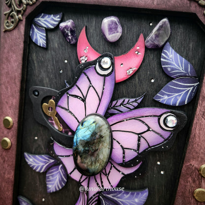 Dark Luna Moth Hidden Key Journal