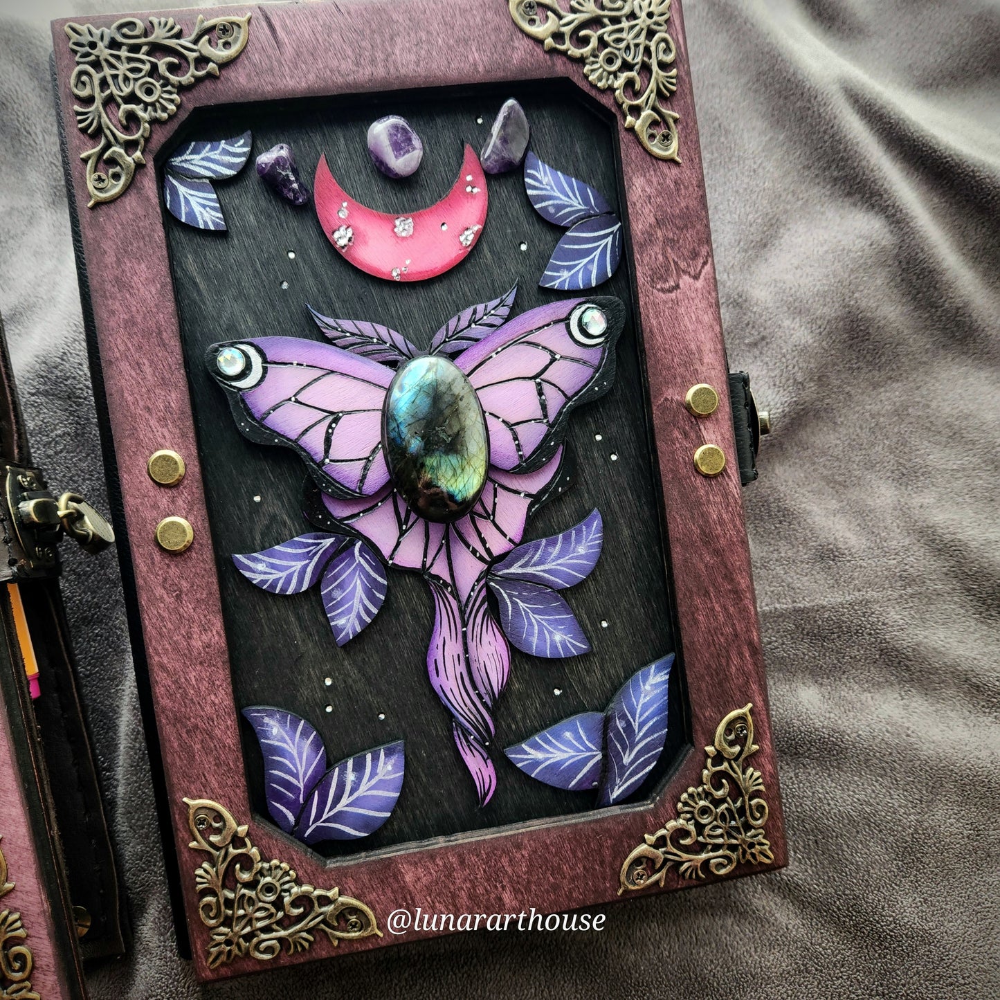 Dark Luna Moth Hidden Key Journal