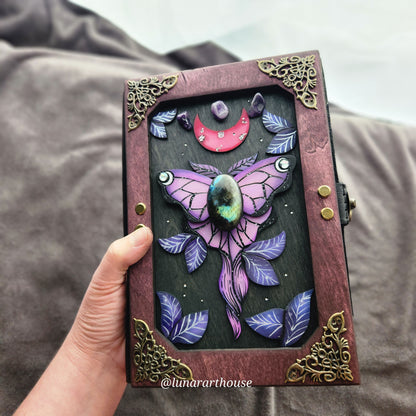 Dark Luna Moth Hidden Key Journal