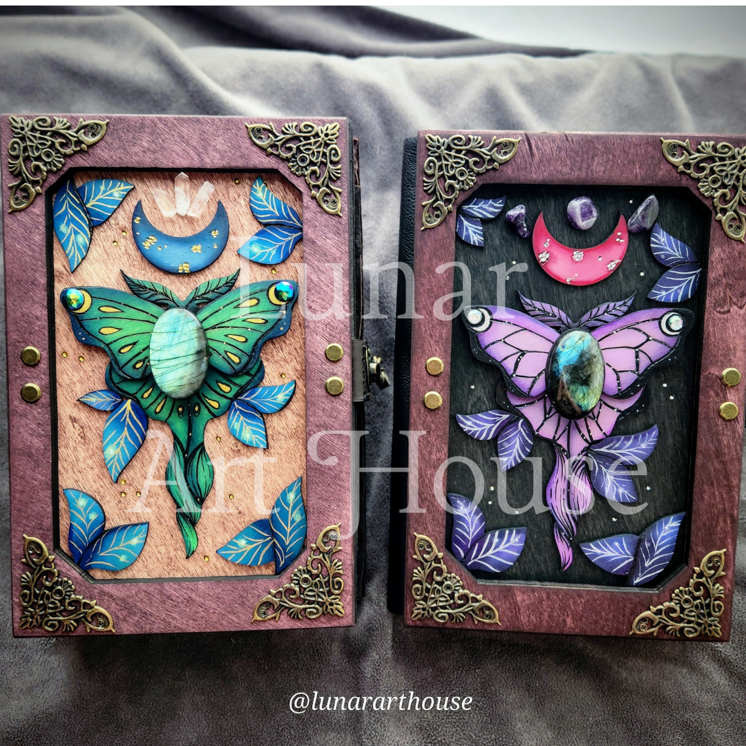 Light Luna Moth Hidden Key Journal