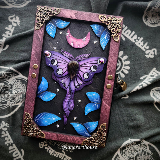 Dark Luna Moth Hidden Key Journal