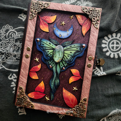 Light Luna Moth Hidden Key Journal