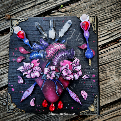 Floral Heart Hidden Key Box