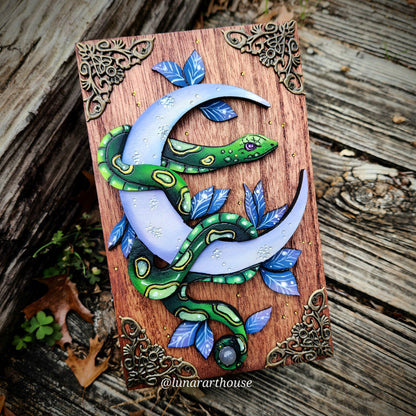 Green Snake and Moon Hidden Key Box