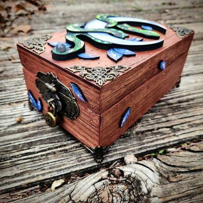 Green Snake and Moon Hidden Key Box