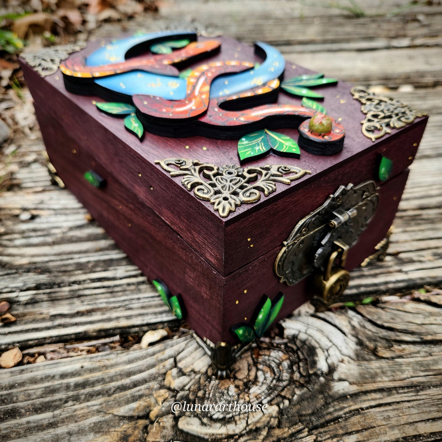 Orange Snake and Moon Hidden Key Box