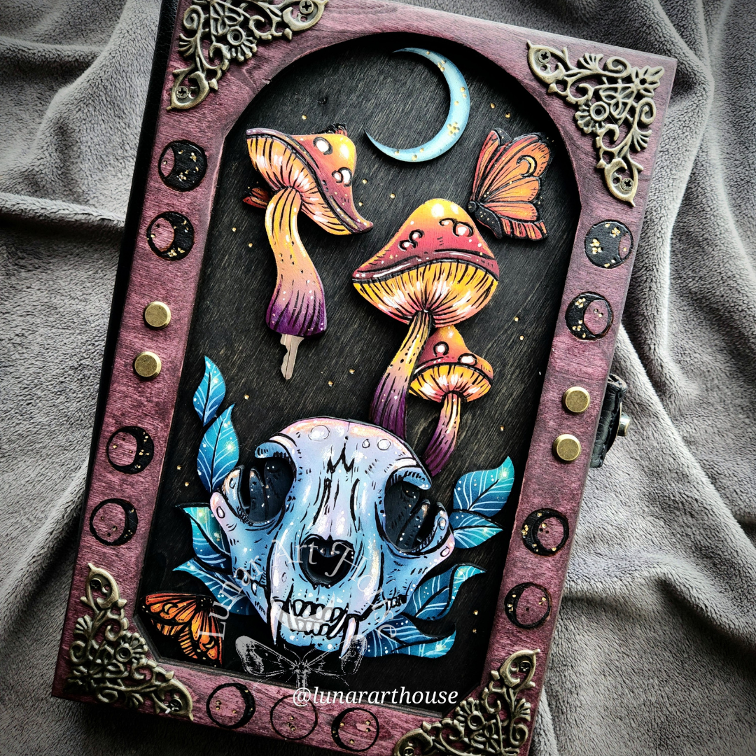 Cat Skull Hidden Key Journal Made to Order