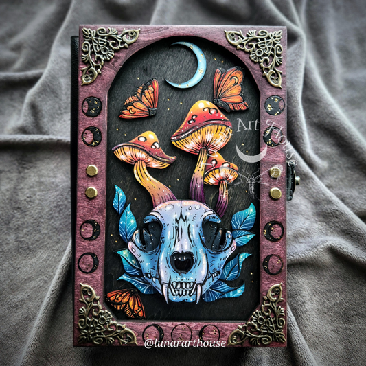 Cat Skull Hidden Key Journal Made to Order