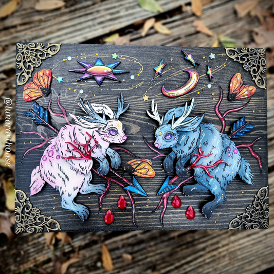 Twin Jackalope Hidden Key Box