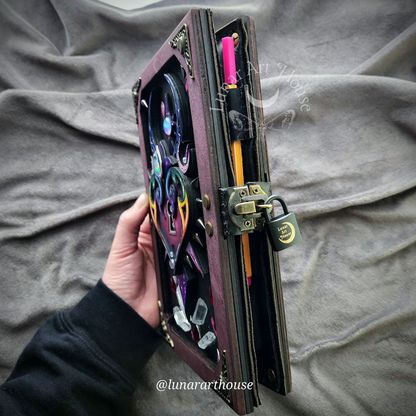 Spikey Rainbow Heart Hidden Key Journal