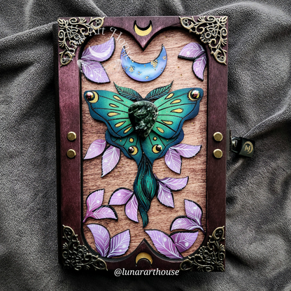 Light Luna Moth Hidden Key Journal