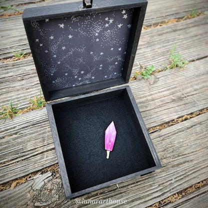 Pink Rose Quartz Hidden Key Box