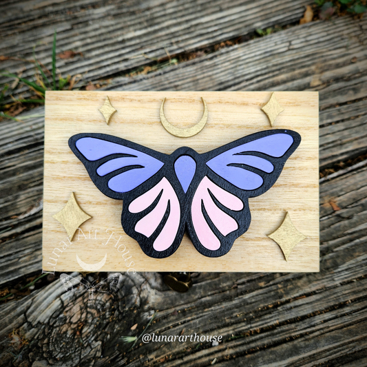 Moth Mini Pink+Purple Hidden Key Box