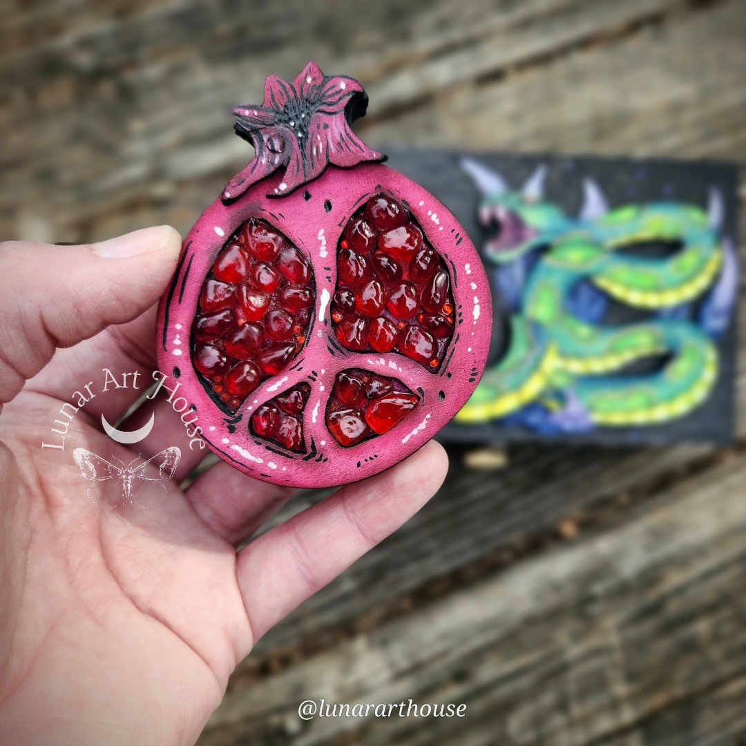 Snake and Pomegranate Hidden Key Box