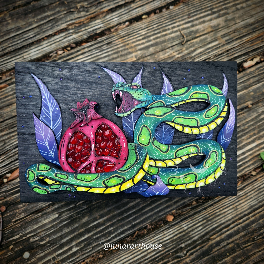 Snake and Pomegranate Hidden Key Box