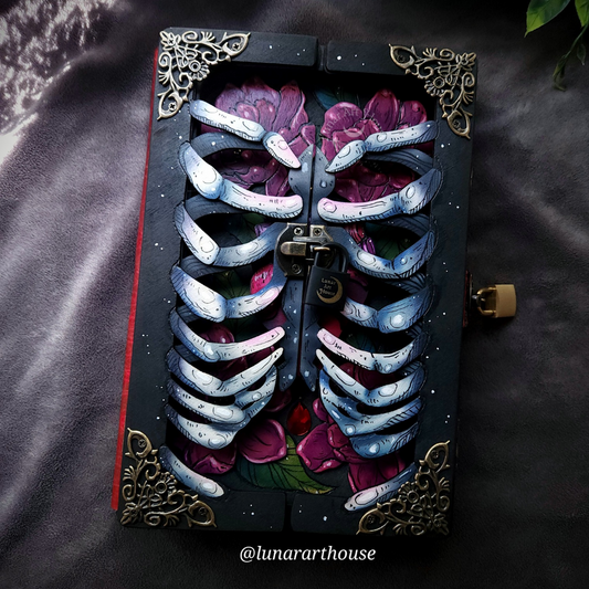 Heart Rib Cage Hidden Key Journal