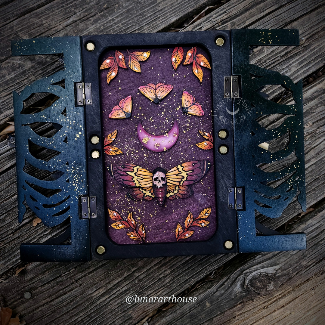 Death Moth Rib Cage Hidden Key Journal