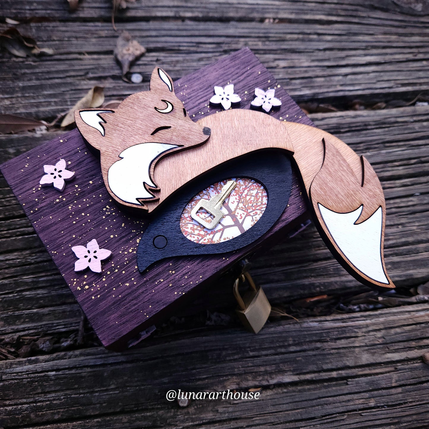 Mini Fox Hidden Key Box