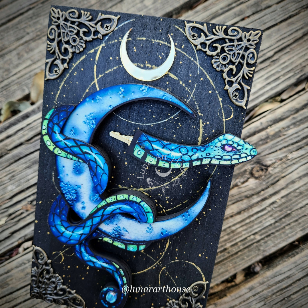 Snake and Moon Hidden Key Box Printed Edition