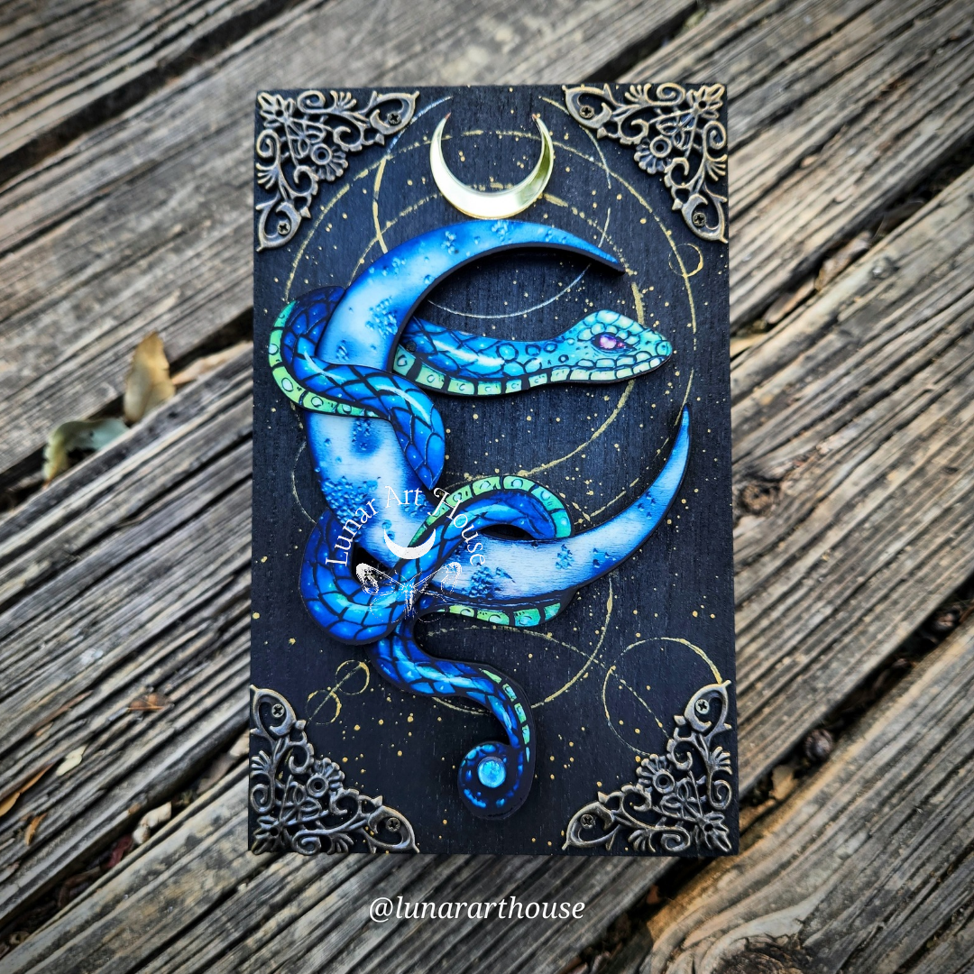 Snake and Moon Hidden Key Box Printed Edition