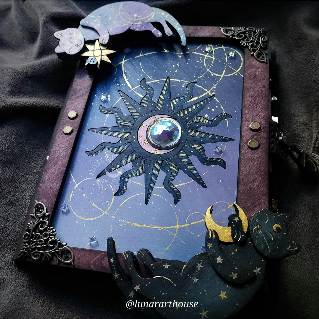 Celestial Cats Hidden Key Journal Made to Order