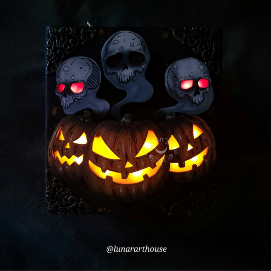 Light up Jackolantern Hidden Key Box