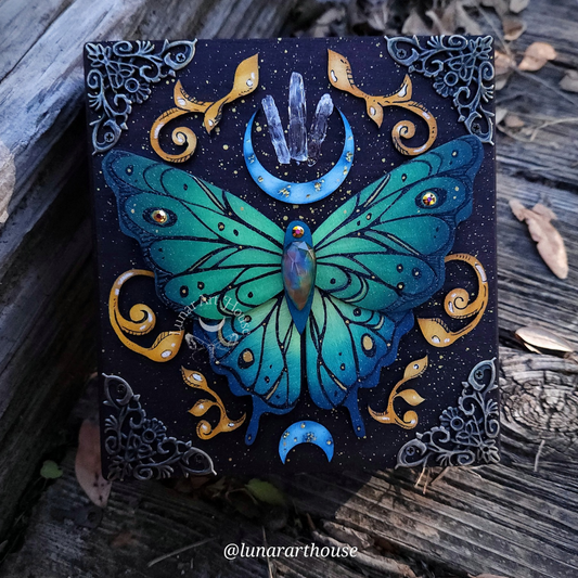 Fancy Green Moth Hidden Key Box