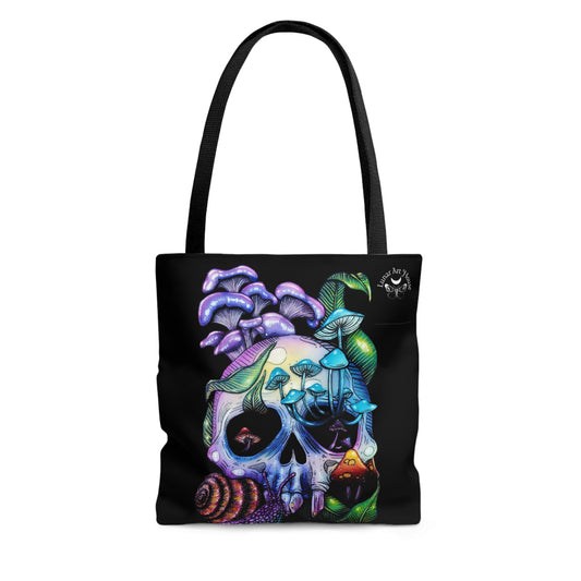 Snail and Mushie Skull Tote Bag