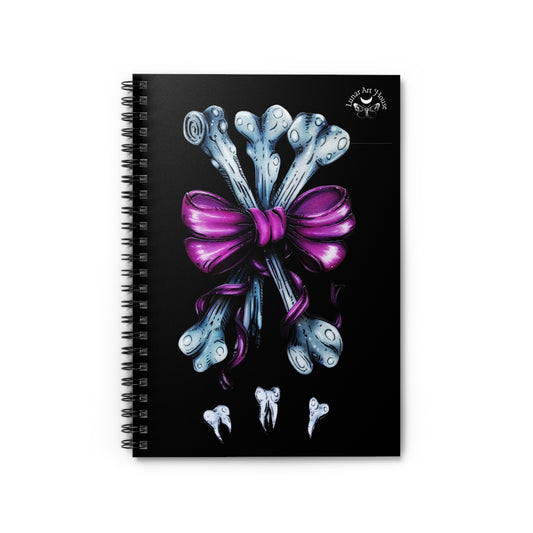 Bones in a Bow Spiral Notebook