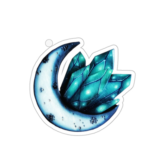 Emerald Crystal Moon Sticker