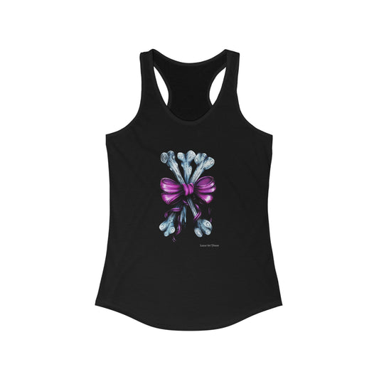 Bones in a Bow Racerback Tank