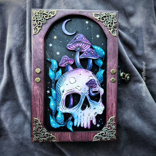 Mushroom Skull Hidden Key Journal Made to Order