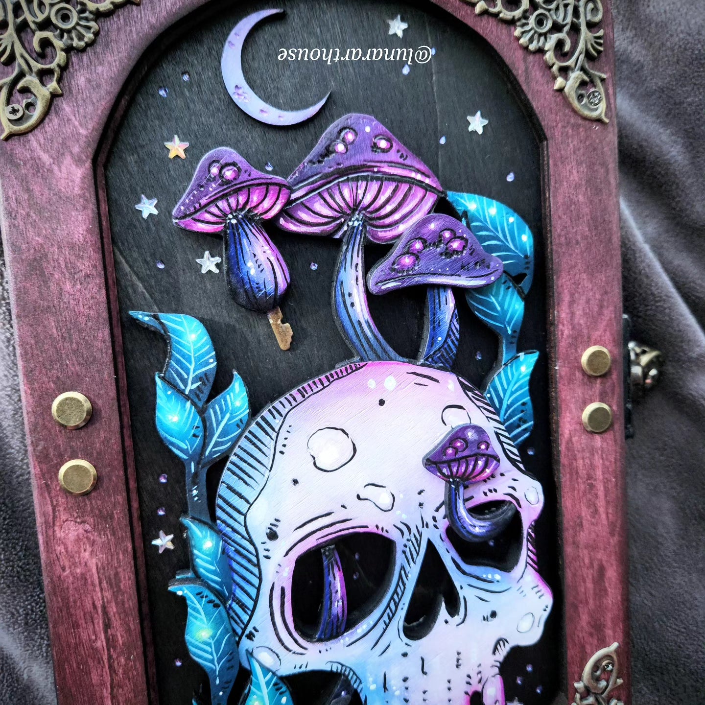 Mushroom Skull Hidden Key Journal Made to Order