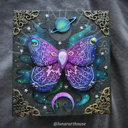 Galaxy Butterfly Hidden Key Box