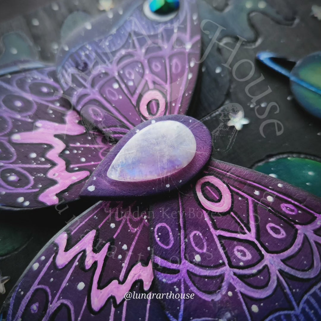 Galaxy Butterfly Hidden Key Box