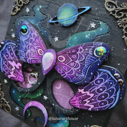 Galaxy Butterfly Hidden Key Box