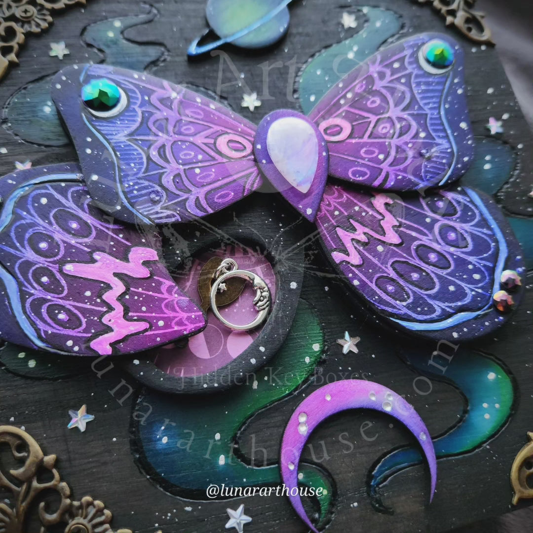 Galaxy Butterfly Hidden Key Box