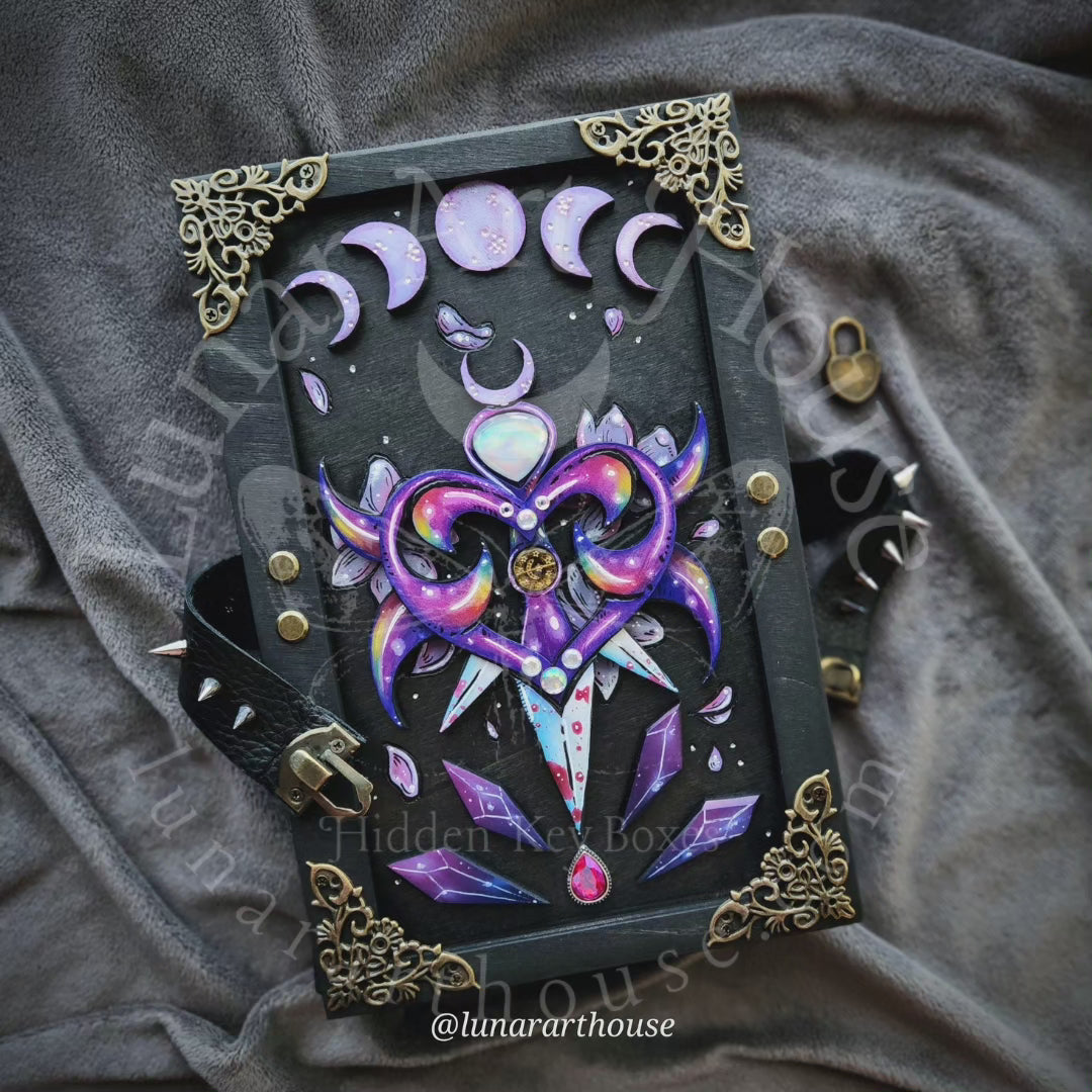 Rainbow Heart Hidden Key Journal