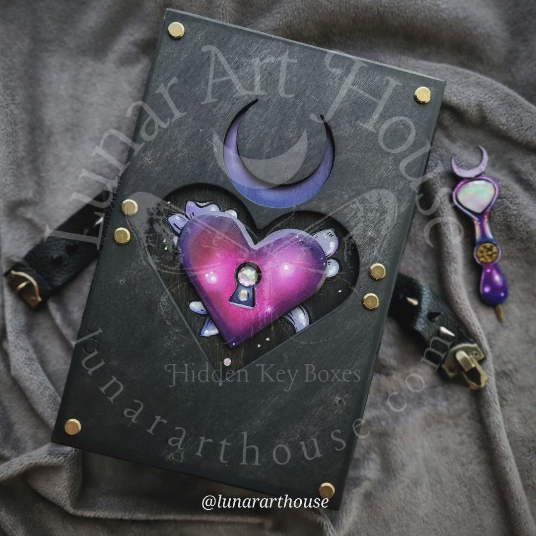 Rainbow Heart Hidden Key Journal