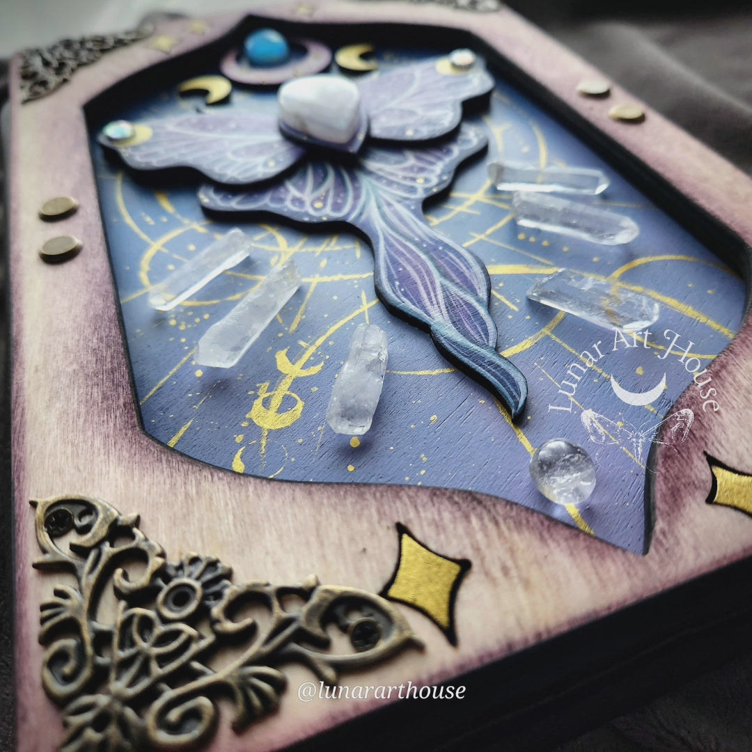 Quartz Luna Moth Hidden Key Journal