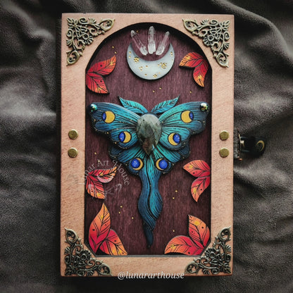 Autumn Luna Moth Hidden Key Journal Made to Order