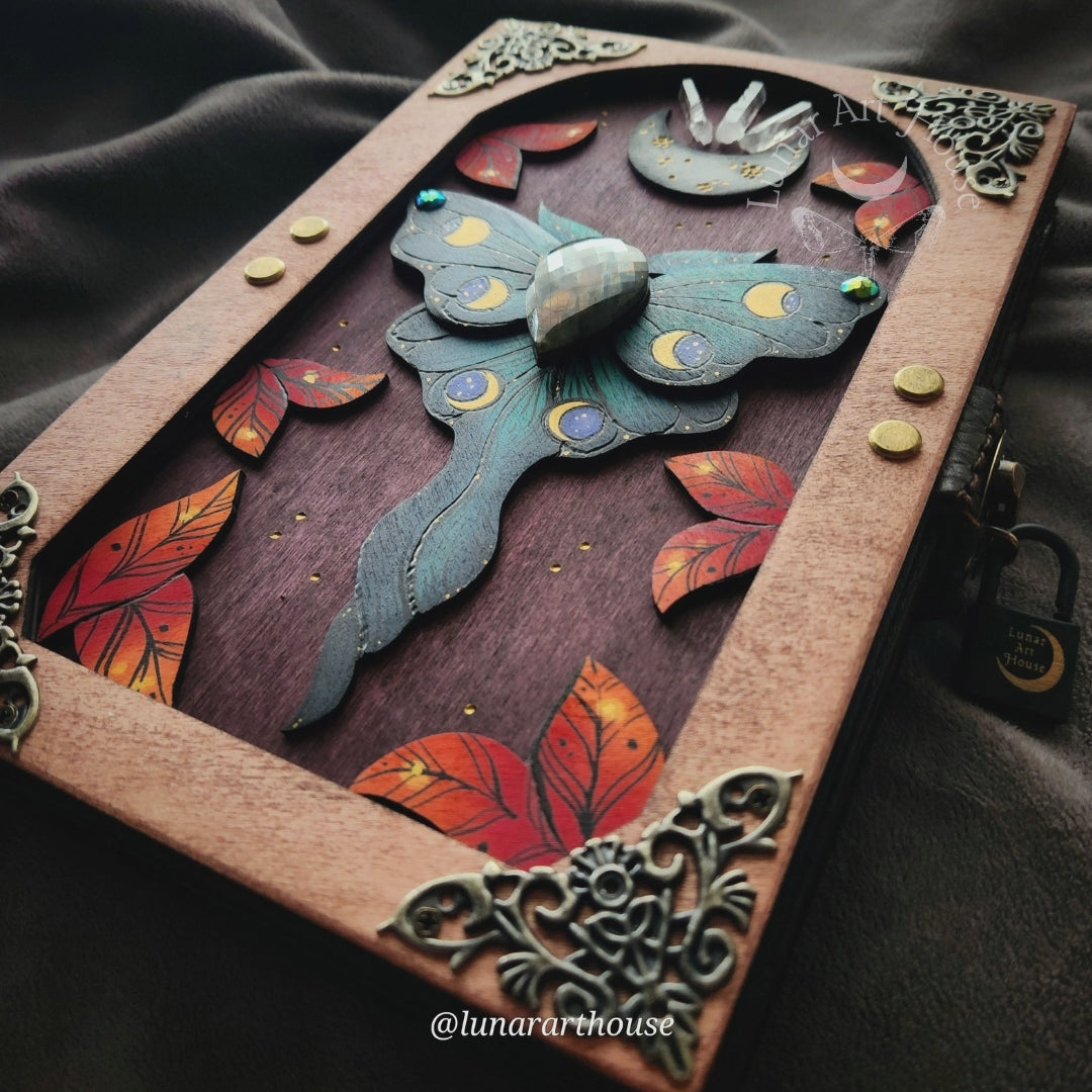 Autumn Luna Moth Hidden Key Journal Made to Order