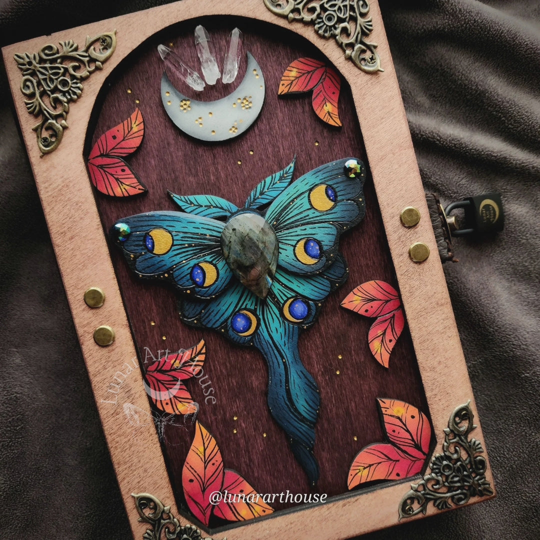 Autumn Luna Moth Hidden Key Journal Made to Order